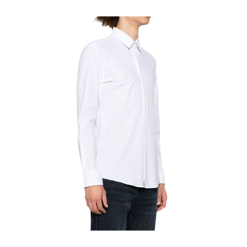 Boss Camicia elegante Camicia Uomo P-Hanke a tinta unita Bianco - Francavilla Moda